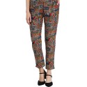 Regular Fit Women Multicolor Cotton Blend Trousers