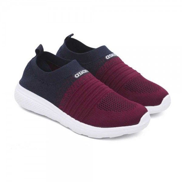 Elasto-02 Navy Maroon Running Shoes